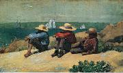 Winslow Homer On the Beach, 1875 oil painting reproduction